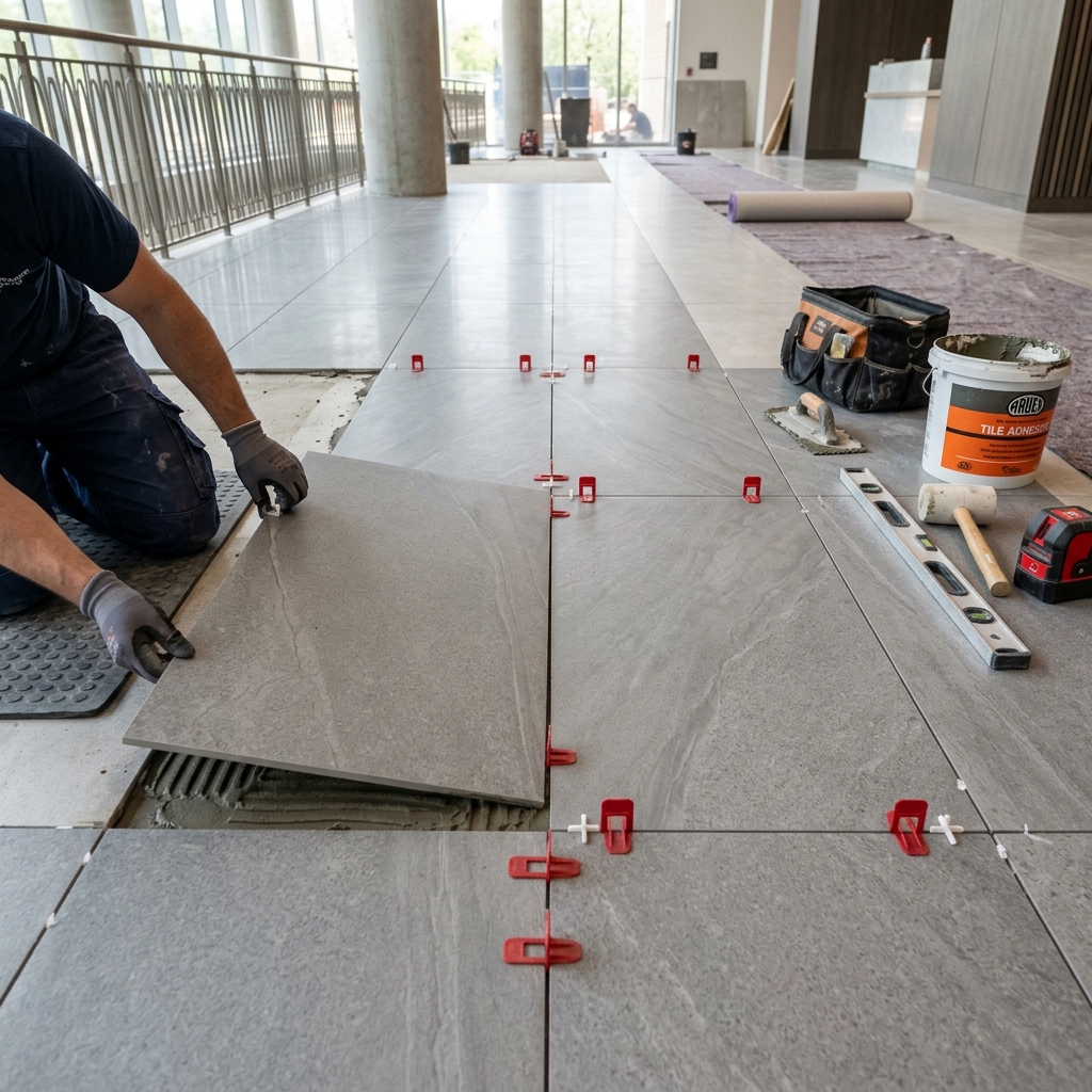 Luxury Condominium Lobby Tiling